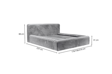 Platformbed Adore Vana Grijs – 160x200 cm – Incl. Matras - afbeelding 14