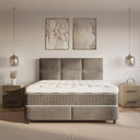 Opbergboxspring Verdo Taupe – 180x200 cm in velvet - Mooier Thuis