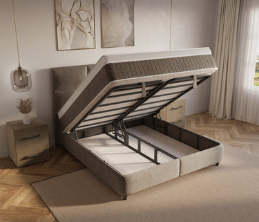 Opbergboxspring Verdo Taupe – 180x220 cm - afbeelding 4