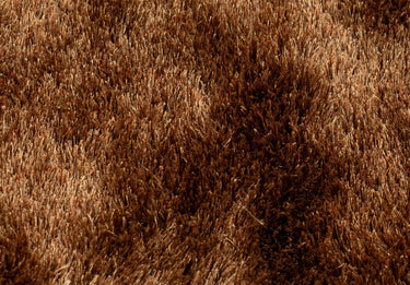 Vloerkleed Luna 6000 cognac hoogpolig shaggy – bovenaanzicht