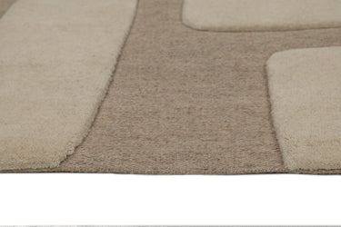 Vloerkleed Trenton 560 beige laagpolig – detailfoto van pool en structuur