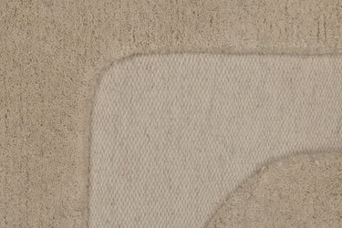 Vloerkleed Trenton 600 creme laagpolig – detailfoto van pool en structuur