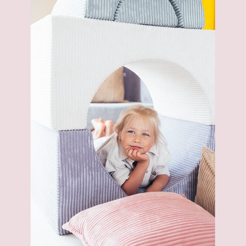 Wigiwama Regenbogen-Spielset aus geripptem Stoff Blaubeere Blau