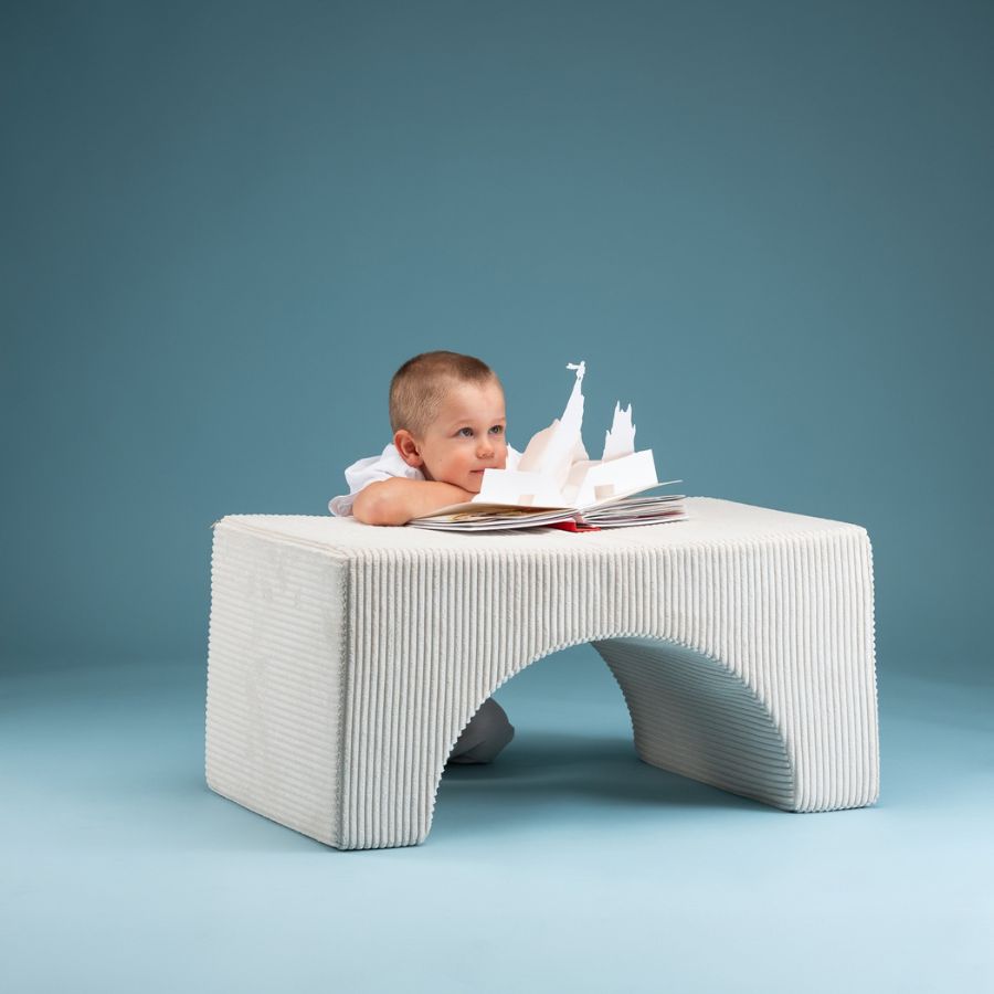 Wigiwama Regenbogen-Spielset aus geripptem Stoff Marshmallow