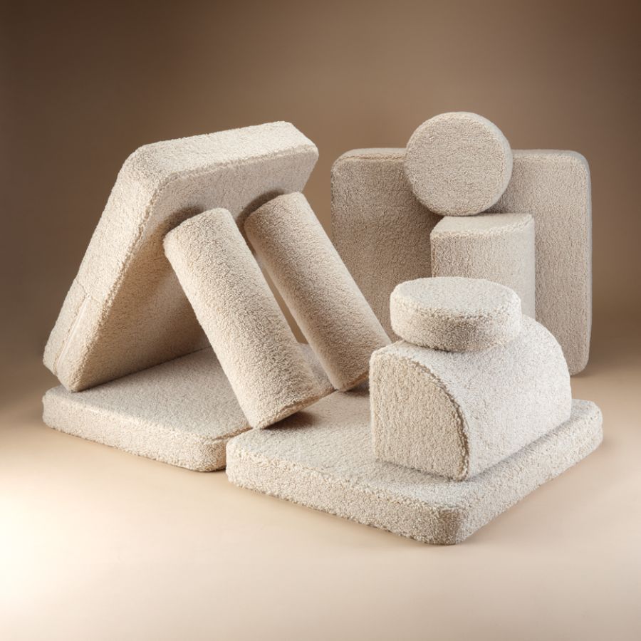 Wigiwama Kinderspielbank, 9-teilig, aus Teddyfell Keks