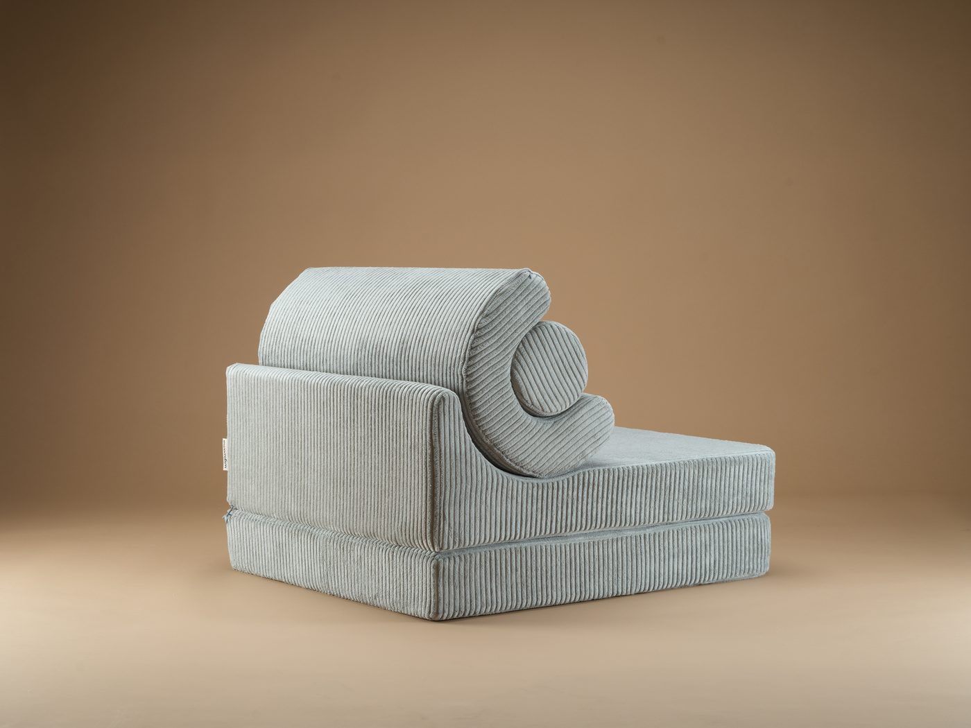 wigiwama flipster 3-in-1 foldable ribbed chair peppermint green — rugleuning omhoog