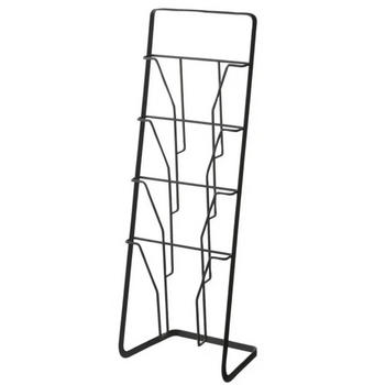Yamazaki Tower Zeitschriftenständer mit 4 Fächern – Schwarz