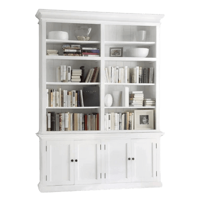 Halifax Bücherregal mit Unterschrank 165 cm | Weiß