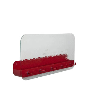 Shack muurkapstok met plank rood