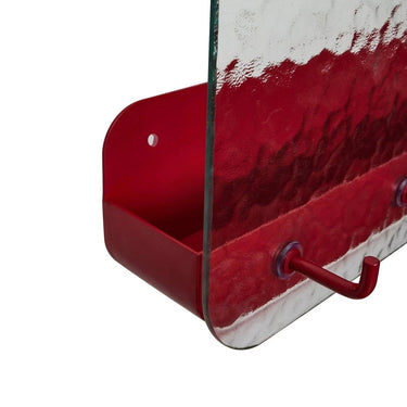 Wandgarderobe mit Ablage, rot
