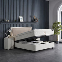 Opbergboxspring Adenbedd Beige – 160x200 cm - afbeelding 2