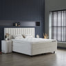Opbergboxspring Woollybedd Beige – 140x200 cm in bouclé - Mooier Thuis