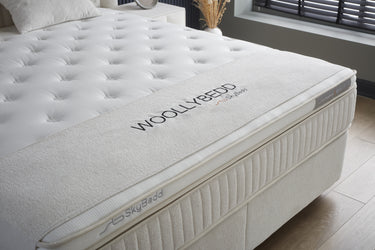 Opbergboxspring Woollybedd Beige – 180x200 cm - afbeelding 3
