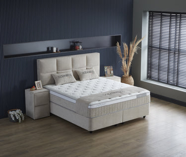 Opbergboxspring Oceanbedd Beige – 140x200 cm - afbeelding 7