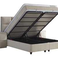 Opbergboxspring Oceanbedd Beige – 140x200 cm - afbeelding 2