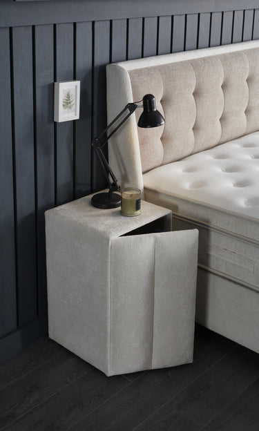 Opbergboxspring Perlabedd Beige – 180x200 cm - afbeelding 6
