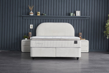 Opbergboxspring Bohembedd Beige – 180x200 cm - afbeelding 8