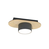 DIAZ 1-lichts plafondlamp - Zwart hout - Mooier Thuis