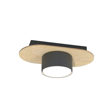 DIAZ 1-lichts plafondlamp - Zwart hout