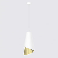 Moda hanglamp textiel 1-lichts wit goud