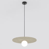 Calma hanglamp wit glas 1-lichts beige