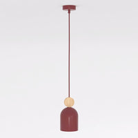 Mesi hanglamp hout 1-lichts bordeaux