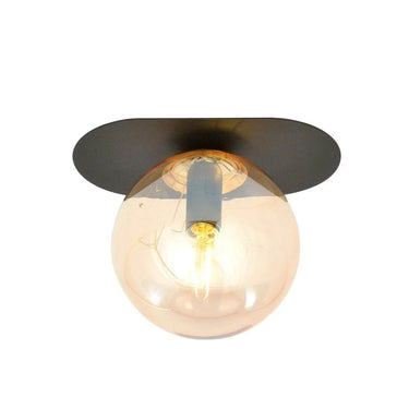 PLAZA 1-lichts plafondlamp - Amber glas