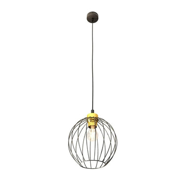 NANDO 1-lichts hanglamp - Zwart met goud