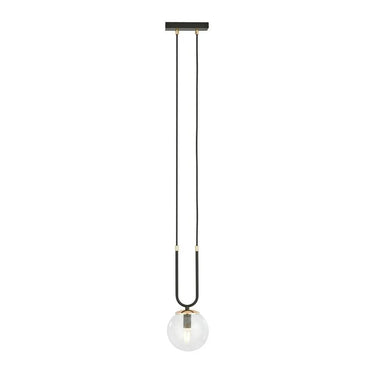 GLAM 1-lichts hanglamp – Transparant/zwart