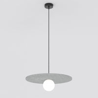 Calma hanglamp wit glas 1-lichts grijs