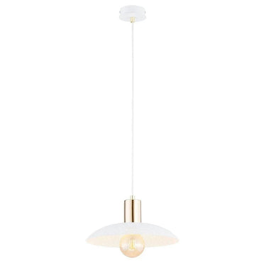 SPIRIT 1-lichts hanglamp - Wit met gouden accent