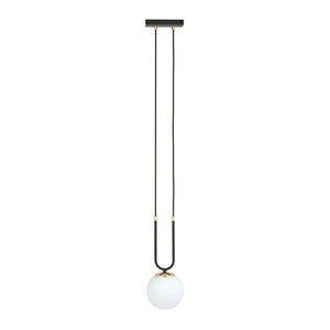 GLAM 1-lichts hanglamp – Wit/zwart