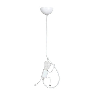 BOBI 1-lichts hanglamp - Wit frame