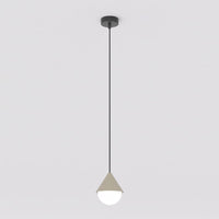 Giro hanglamp wit glas 1-lichts mokka