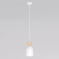 Mesi hanglamp hout 1-lichts wit
