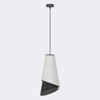Moda hanglamp textiel 1-lichts grijs zwart