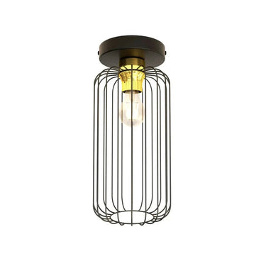 BARN 1-lichts plafondlamp - Zwart frame met goud