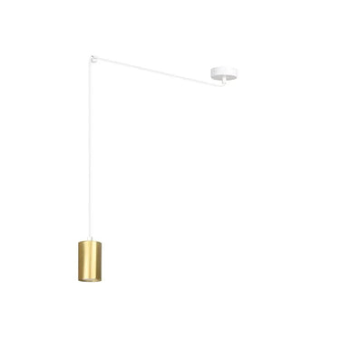 TRAKER 1-lichts hanglamp - Wit goud frame
