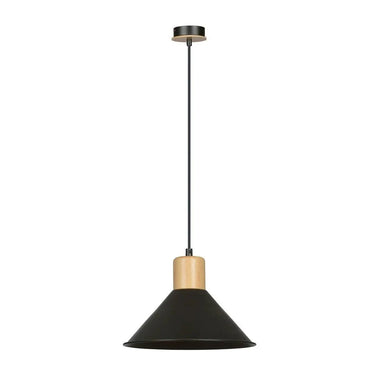 ROWEN 1-lichts hanglamp - Zwart metaal