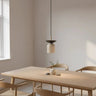 EGO 1-lichts hanglamp – Mokka beige hanglamp met lampenkap - zwart en mokka - Mooier Thuis