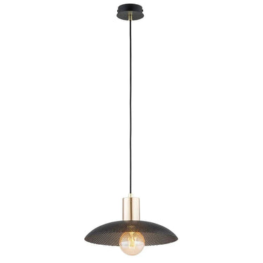 SPIRIT 1-lichts hanglamp - Zwart geperforeerd