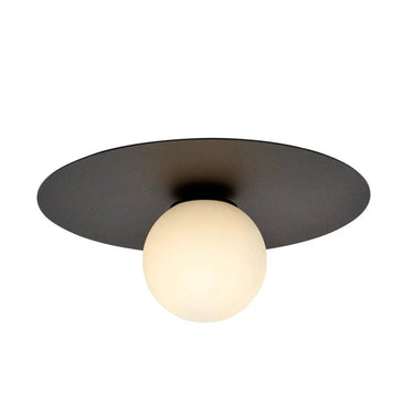 SOLAR 1-lichts plafondlamp - Wit glas