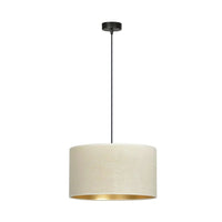 HILDE 1-lichts hanglamp - Zwart frame - Crème kap - Mooier Thuis