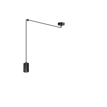 TRAKER 1-lichts hanglamp - Zwart metaal