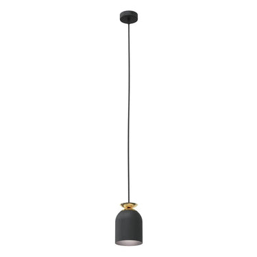 TARGET 1-lichts hanglamp - Zwart met gouden accent