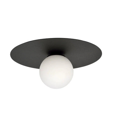 SOLAR 1-lichts plafondlamp - Wit glas