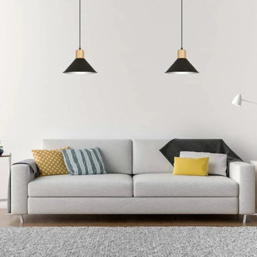 ROWEN 1-lichts hanglamp - Zwart metaal