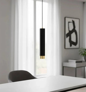 KIBO 1-flammige Hängelampe - Schwarz Gold