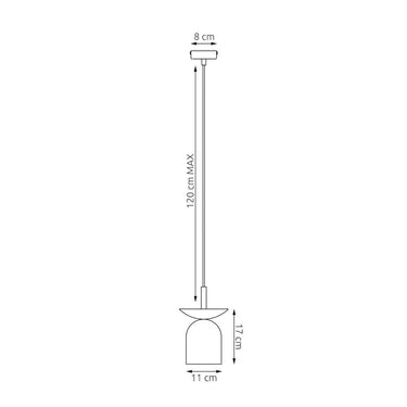 EGO 1-lichts hanglamp - Wit metaal