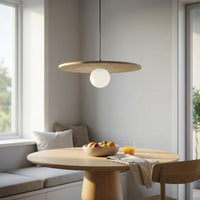 Calma hanglamp wit glas 1-lichts beige